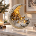 Winter Village Decoration Acrylic Crescent Moon Display Tool-Free Assembly