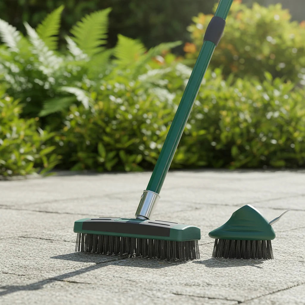 Wire Brush Telescopic Handle Steel Bristles & Interchangeable Heads
