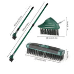 Wire Brush Telescopic Handle Steel Bristles & Interchangeable Heads