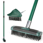 Wire Brush Telescopic Handle Steel Bristles & Interchangeable Heads