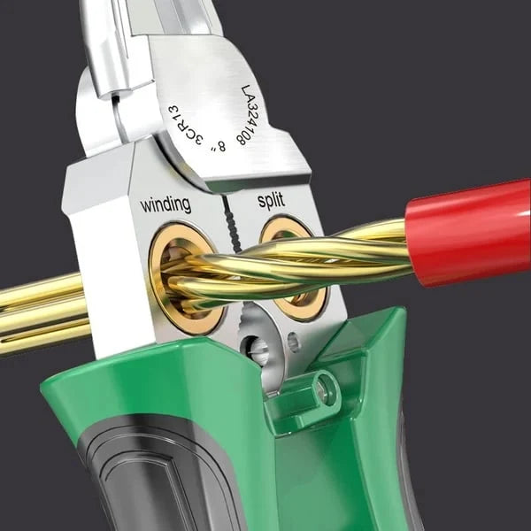 Wire Stripping Pliers 7-in-1 Multifunctional Spring-Loaded Handles