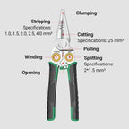 Wire Stripping Pliers 7-in-1 Multifunctional Spring-Loaded Handles