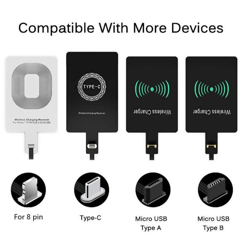 Wireless Charging Receiver Qi-Compatible Slim Case-Friendly