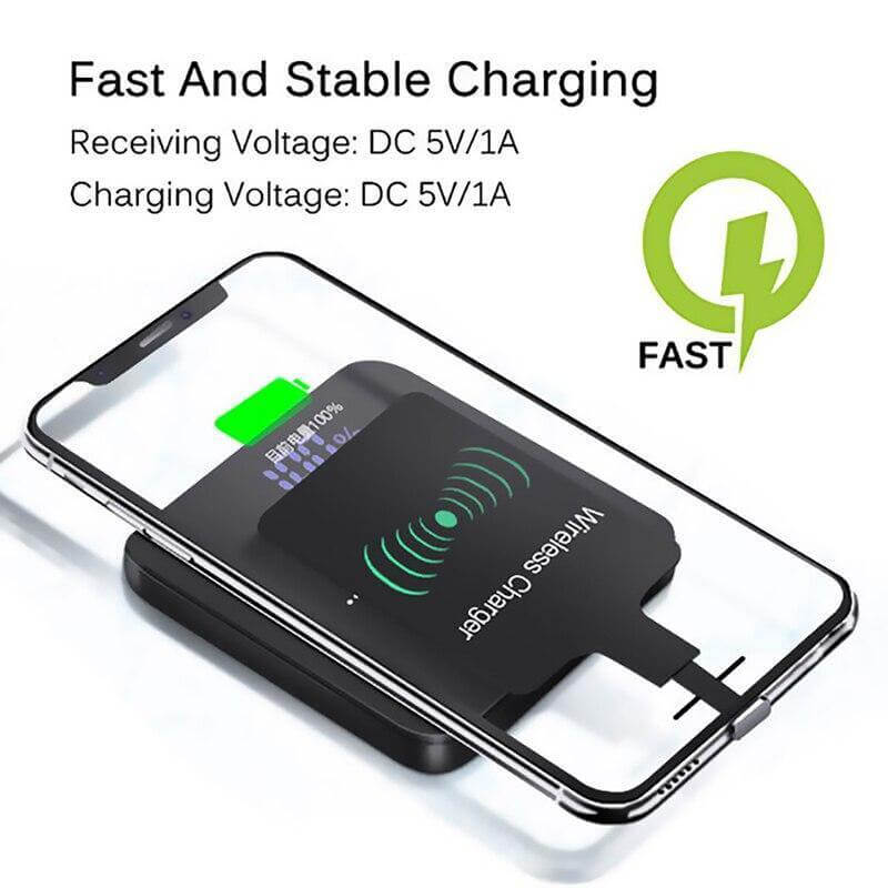 Wireless Charging Receiver Qi-Compatible Slim Case-Friendly