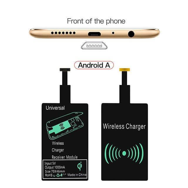 Wireless Charging Receiver Qi-Compatible Slim Case-Friendly