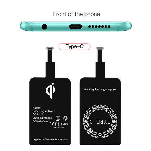 Wireless Charging Receiver Qi-Compatible Slim Case-Friendly