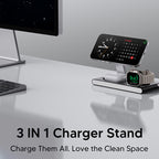 Wireless Charging Station 3-in-1 Magnetic Foldable