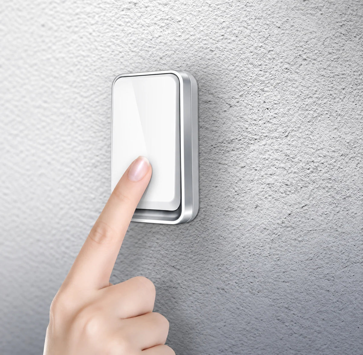Wireless Doorbell Battery-Free Kinetic Button 394 Ft Range