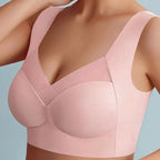 Wireless Support Bra Seamless Molded Fit Wide Straps
