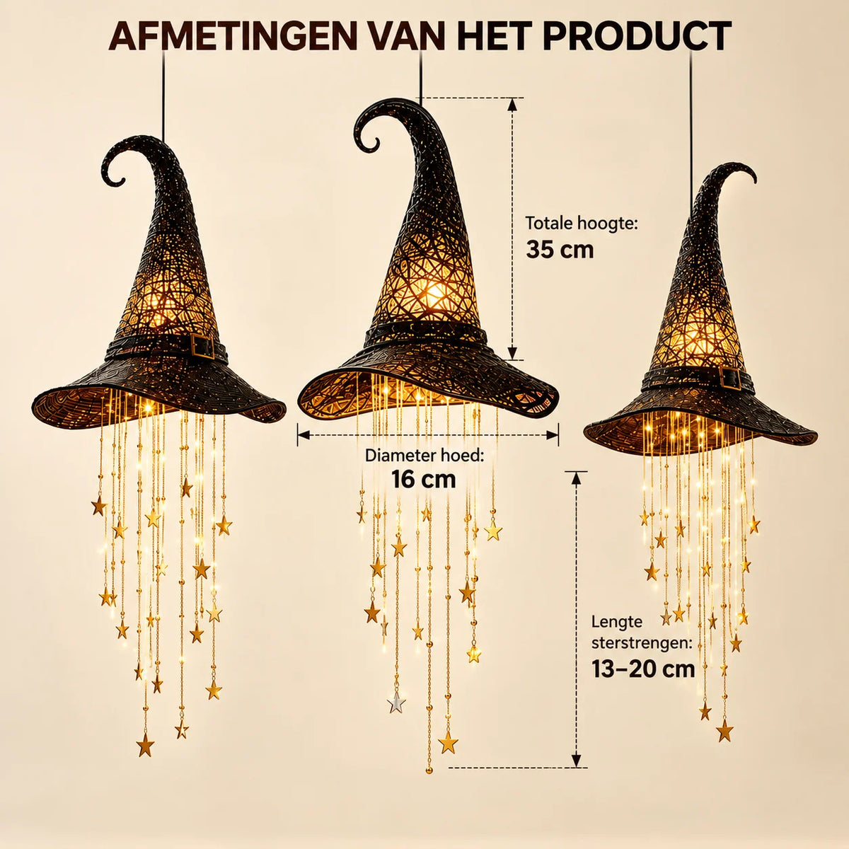 Witch Hat Decoration Built-In Lighting黑大战