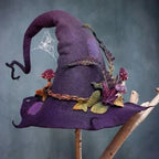 Witch Hat Handcrafted Wool Felt Adjustable Fit