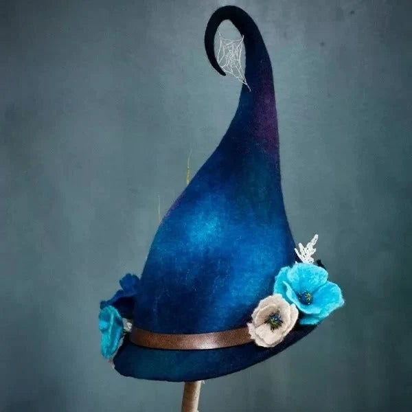 Witch Hat Handcrafted Wool Felt Adjustable Fit