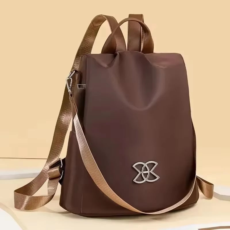 Women's Backpack Anti-Theft Hidden Zipper & Water-Resistant Oxford