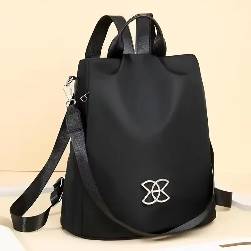 Women's Backpack Anti-Theft Hidden Zipper & Water-Resistant Oxford