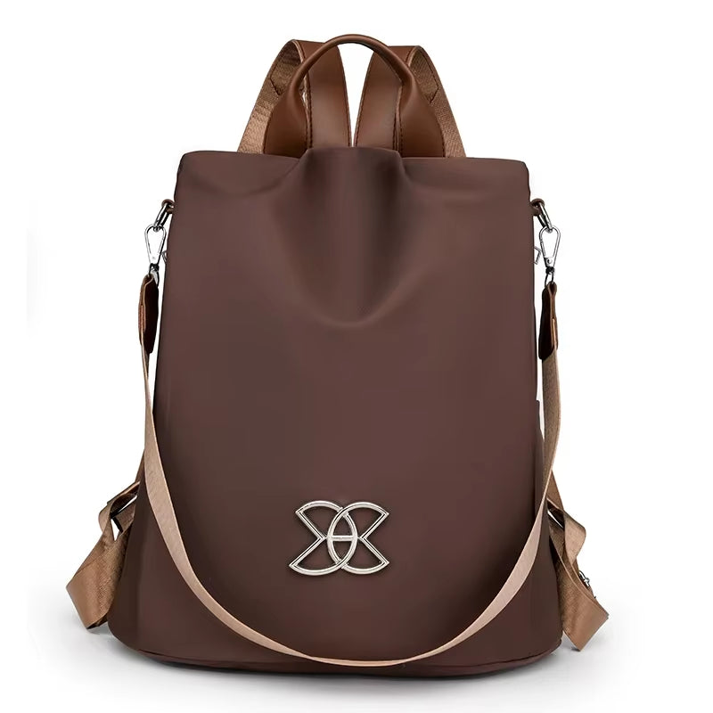 Women's Backpack Anti-Theft Hidden Zipper & Water-Resistant Oxford