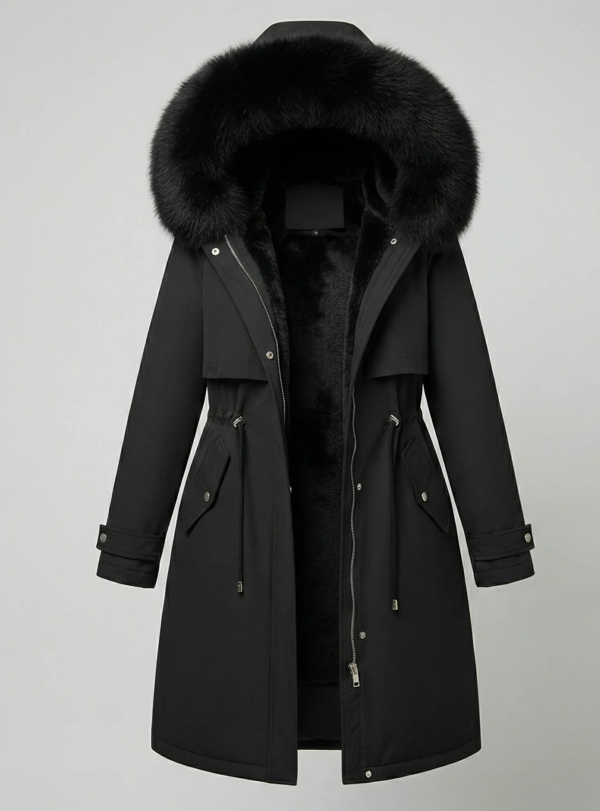 Women's Winter Coat Waterproof Hooded Adjustable Cuffs