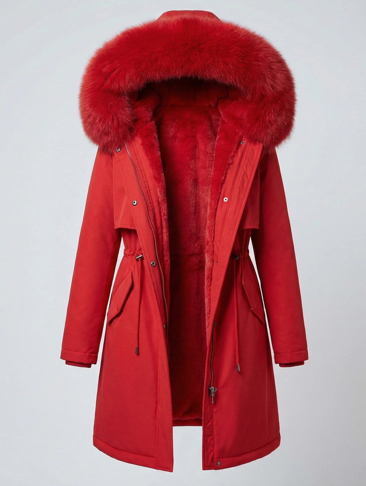 Women's Winter Coat Waterproof Hooded Adjustable Cuffs