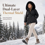 Women's Winter Parka Double-Layer Insulated Windproof