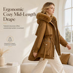 Women's Winter Parka Double-Layer Insulated Windproof
