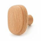 Wood Wall Hook Pebble-Shaped Adhesive Backing