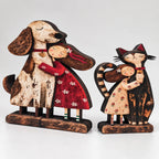 Wooden Figurine Double-Sided Print Freestanding