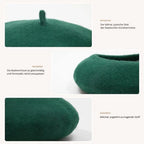 Wool Beret Soft Breathable Stretch Fit