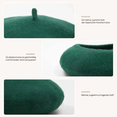 Wool Beret Soft Breathable Stretch Fit