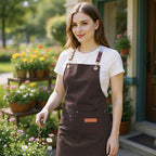 Work Apron Multi-Pocket Adjustable Straps 100% Polyester