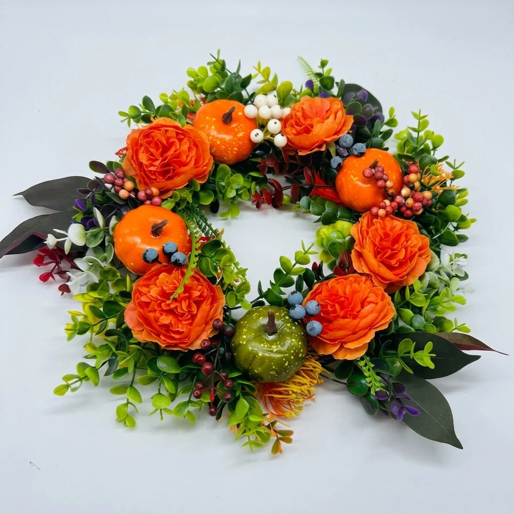 Wreath Autumn Artificial Weather-Resistant Indoor & Outdoor