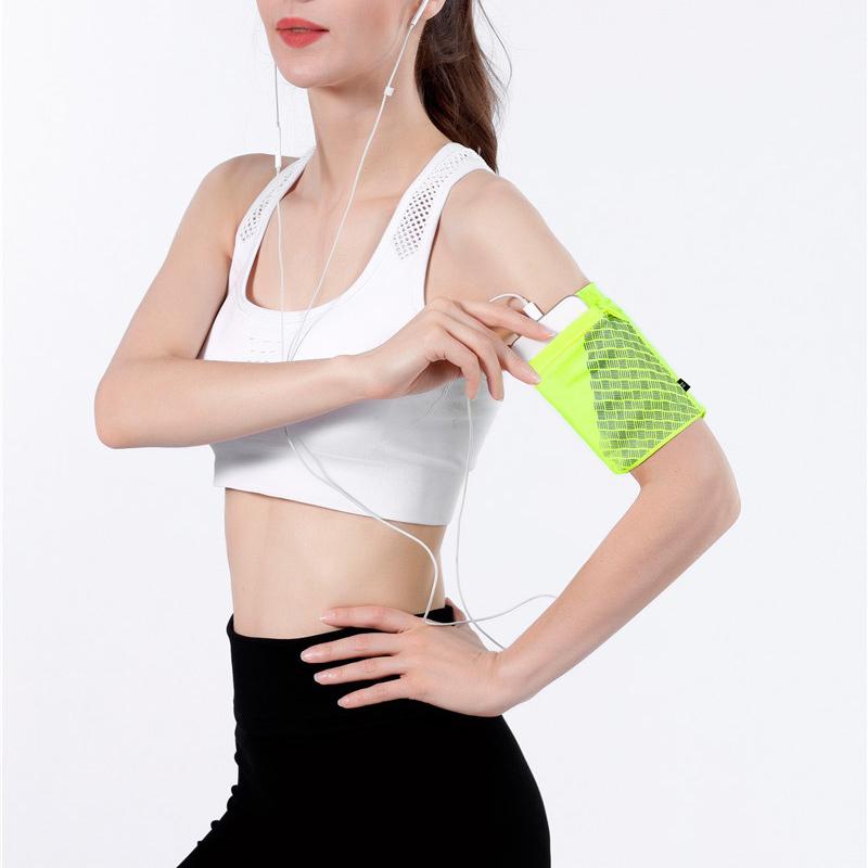 Wristband Phone Holder Reflective Stretch Polyester