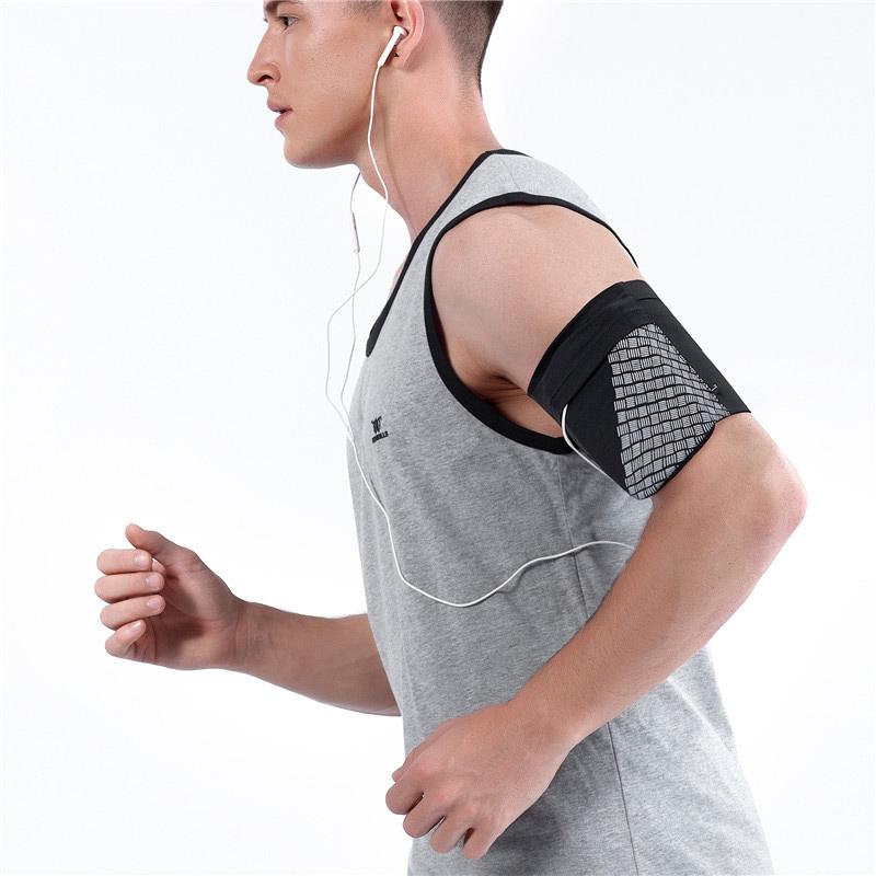 Wristband Phone Holder Reflective Stretch Polyester