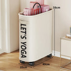 Yoga Mat Storage Cart Two Compartments Locking Swivel Casters