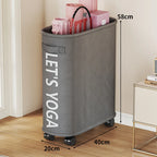 Yoga Mat Storage Cart Two Compartments Locking Swivel Casters