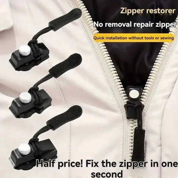 Zipper Pulls Tool-Free Clamp Metal Screw 6-Piece