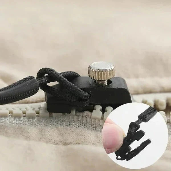 Zipper Pulls Tool-Free Clamp Metal Screw 6-Piece