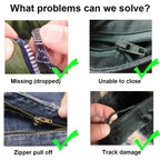 Zipper Pulls Tool-Free Clamp Metal Screw 6-Piece