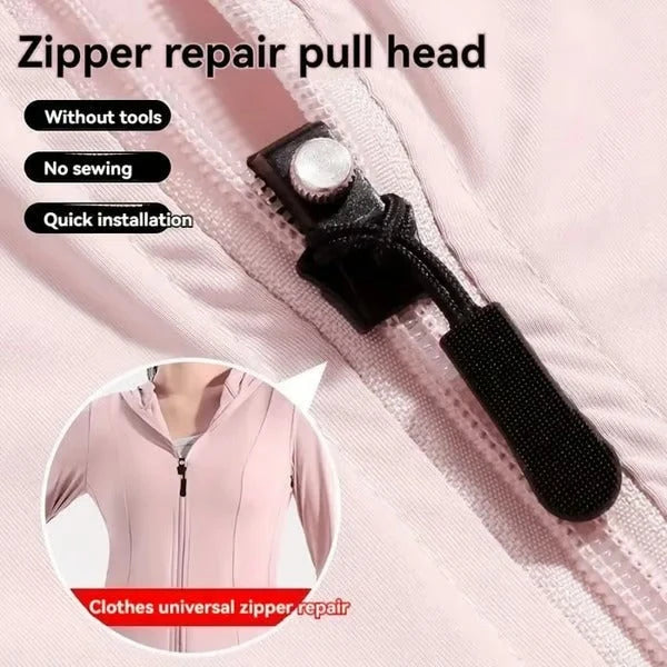 Zipper Pulls Tool-Free Clamp Metal Screw 6-Piece