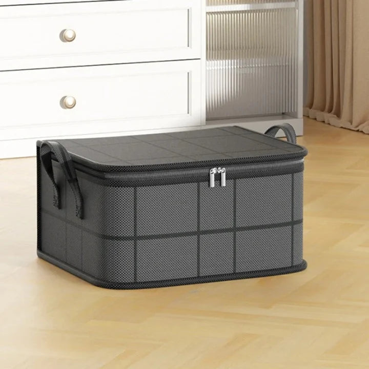 Zippered Storage Bag Tear-Resistant Nonwoven Reinforced Handles