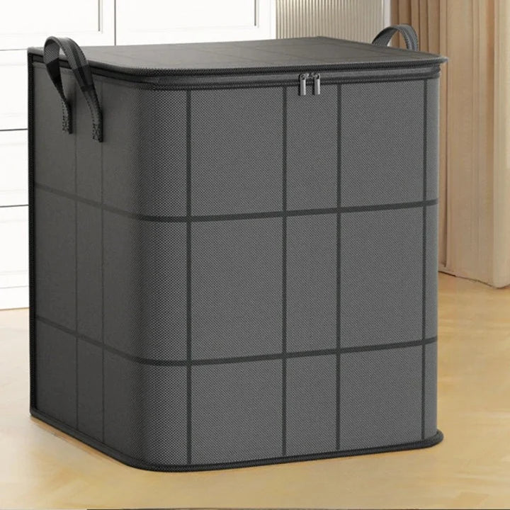 Zippered Storage Bag Tear-Resistant Nonwoven Reinforced Handles