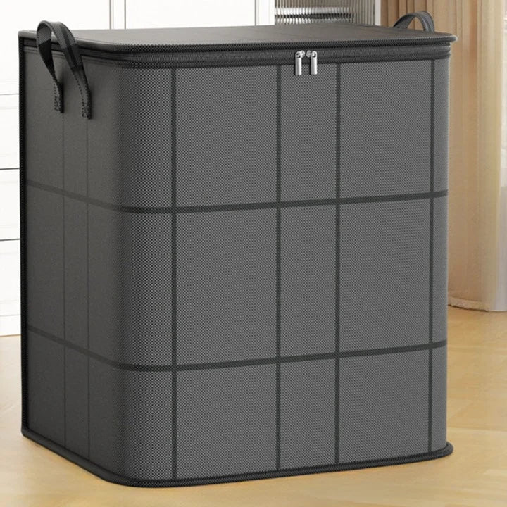 Zippered Storage Bag Tear-Resistant Nonwoven Reinforced Handles