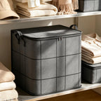 Zippered Storage Bag Tear-Resistant Nonwoven Reinforced Handles
