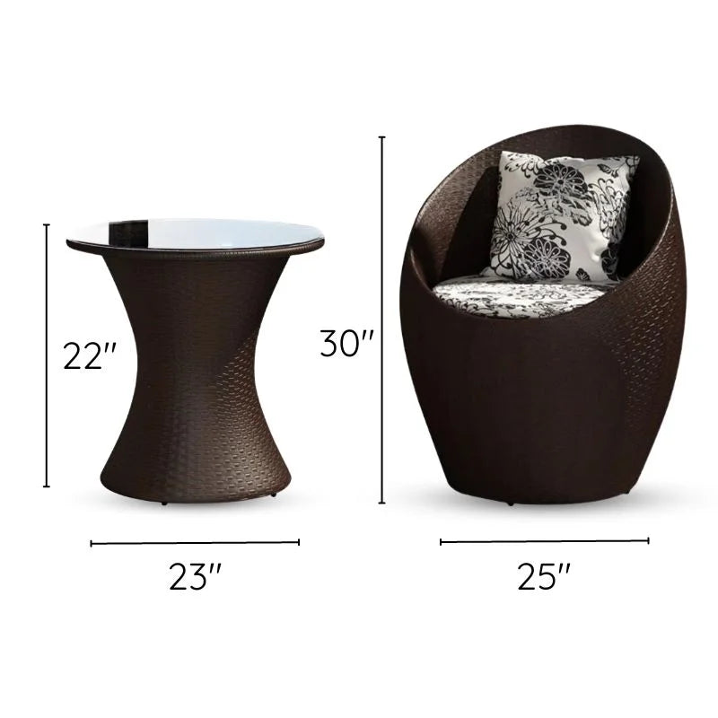 Compact Terrace Seating for Two