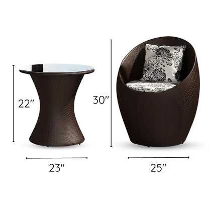 Compact Terrace Seating for Two