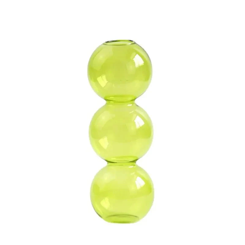 Dimpled Glass Flower Display Vase