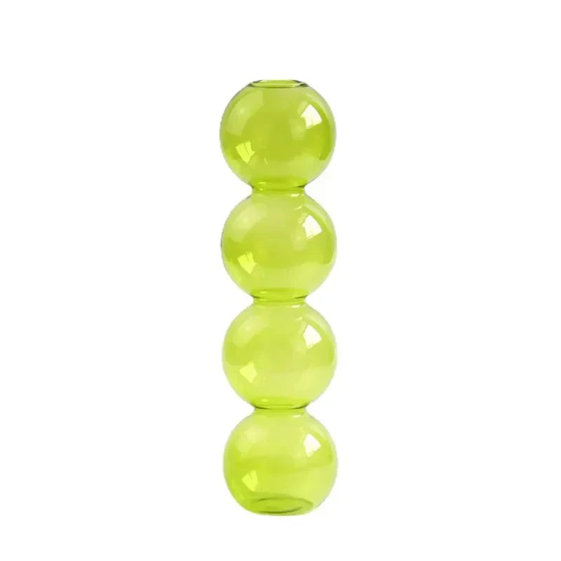 Dimpled Glass Flower Display Vase