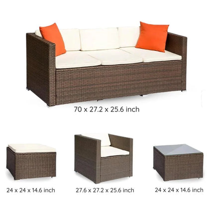 Multi-Seat Woven Outdoor Garden Set