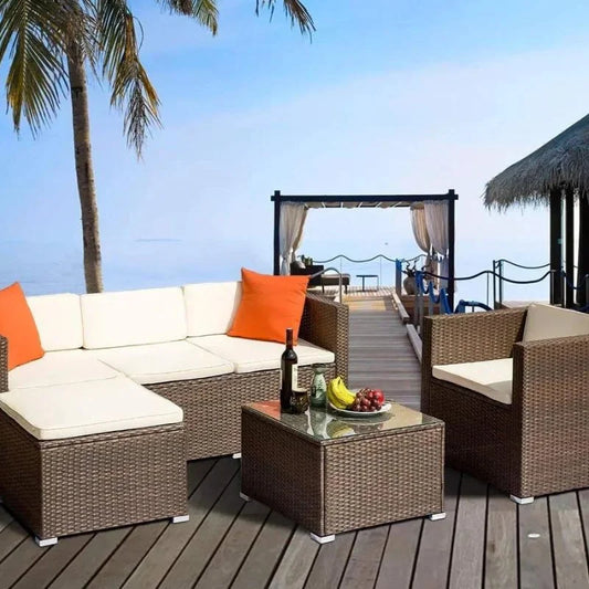 Multi-Seat Woven Outdoor Garden Set