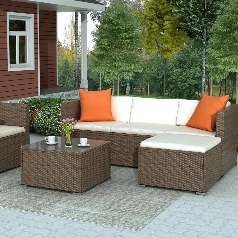 Multi-Seat Woven Outdoor Garden Set