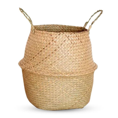 Natural Fibre Round Storage Basket