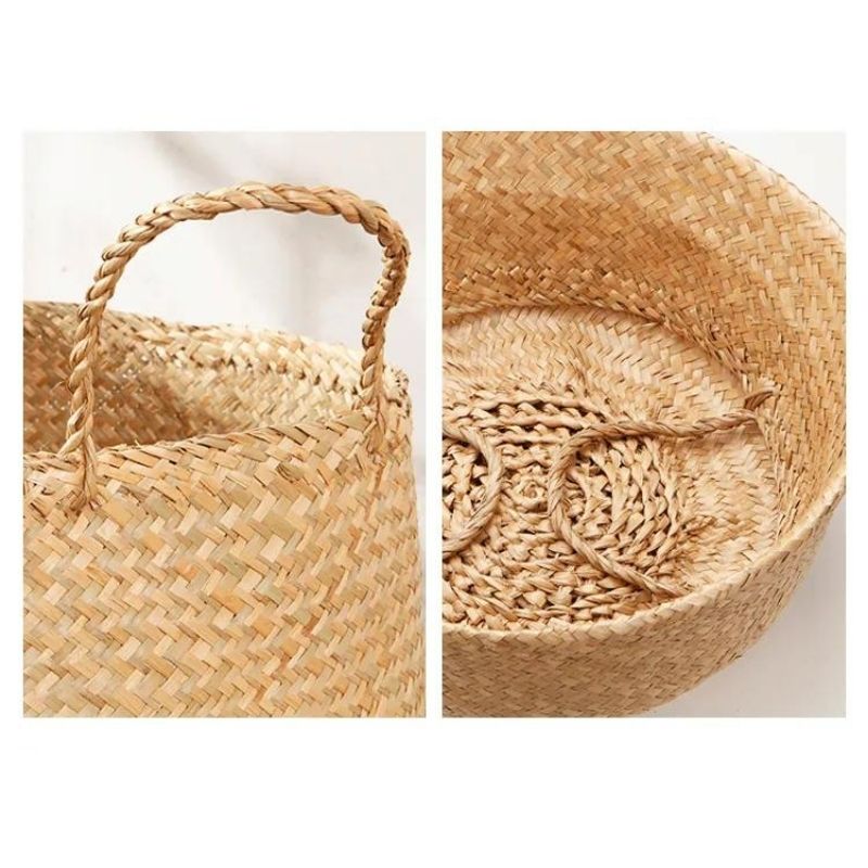 Natural Fibre Round Storage Basket